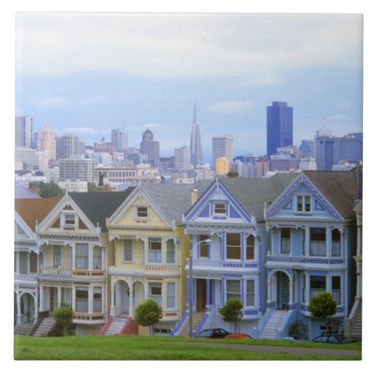 Rij van Victoriaans huizen Tegeltje (Voorkant)