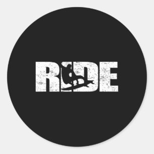 Rij Wakesurf Surfen T-shirt Surfer Wake Surf Ronde Sticker