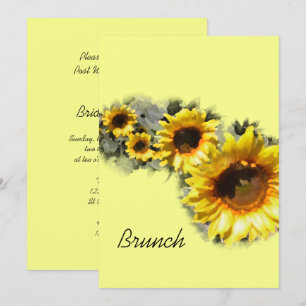 Rij Zonnebloemen Post Tuin Trouw Brunch Kaart