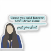 Rijbewijs door Olivia Rodrigo sticker (Voorkant)