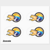 rijcyclus ovale sticker (Vel)