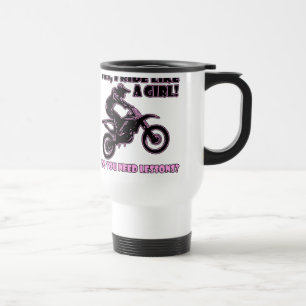 Rijd Als Een Meisje Dirt Bike Motocross Reis Mok