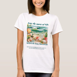 Rijd de golven van het leven t-shirt