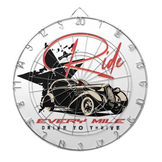 Rijd elke mijl dartbord (Voorkant)