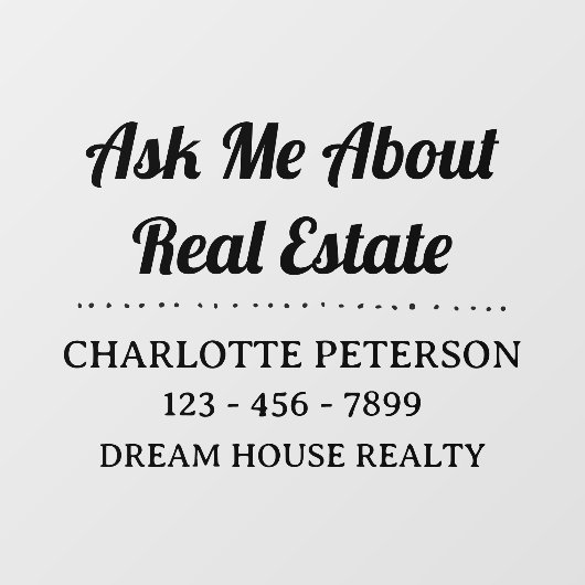 Rijd merk naar succes met Realtor Car Decal (Vel)