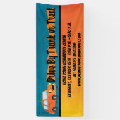 Rijd met de kofferbak of trakteer op Halloween Spandoek (Verticaal)