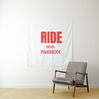 Rijd met Passie – Inspirerende Motor Typografie Wandkleed