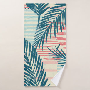Rijd naadloos exotisch patroon met handpalm en han badhanddoek