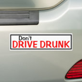 Rijd niet Drink Bumpersticker (Op auto)