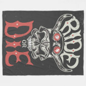 Rijd of sterven Vikingschedel Fleece Deken (Voorkant (Horizontaal))