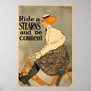 Rijd op een Stearns - Vintage fiets Poster
