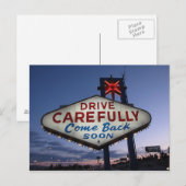 Rijd voorzichtig Las Vegas Briefkaarten (Voorkant / Achterkant)