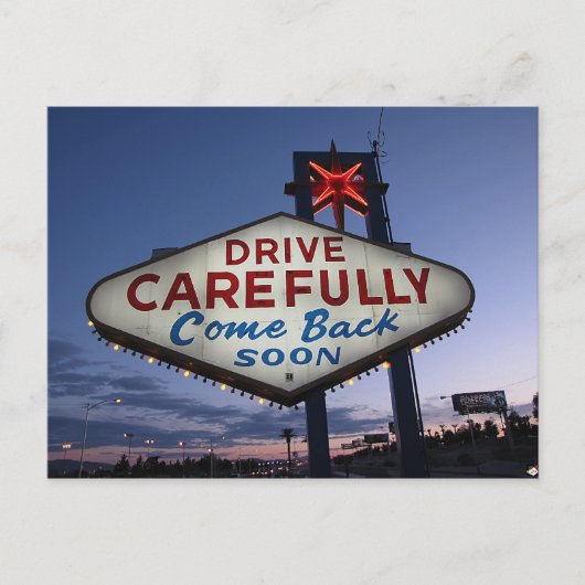 Rijd voorzichtig Las Vegas Briefkaarten (Voorkant)