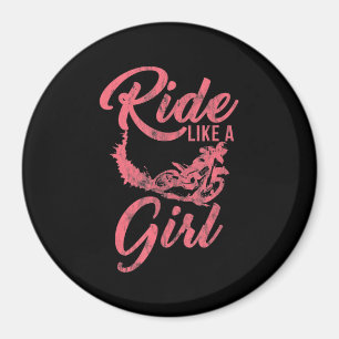Rijden als een meisje motorfiets grappig geschenk magneet