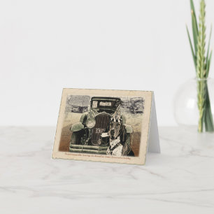 Rijden Basset verjaardagskaart Kaart