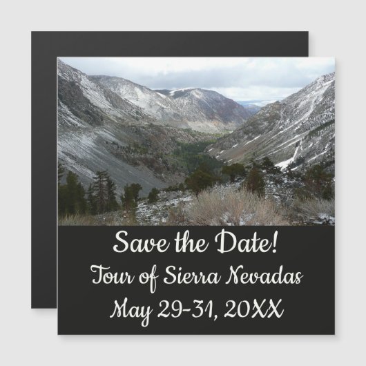 Rijden door de bergen van Snowy Sierra Nevada (Voorkant / Achterkant)