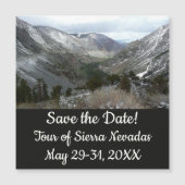 Rijden door de bergen van Snowy Sierra Nevada (Voorkant)