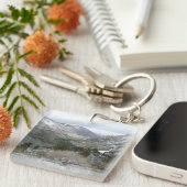 Rijden door de bergen van Snowy Sierra Nevada Sleutelhanger (Voorkant Rechts)