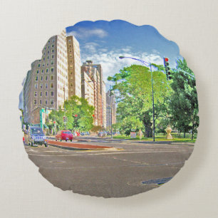 Rijden door Lincoln Avenue Rond Kussen