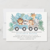 Rijden door Oerwoud Animals Boys Baby shower Kaart (Voorkant)