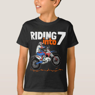 Rijden in 7 Dirt Bike 7 Jaar Oud Motorcross Bir T-shirt
