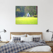 Rijden in de regen canvas afdruk (Insitu (Slaapkamer))