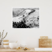 Rijden in de winter. poster (Keuken)