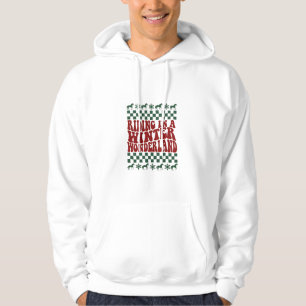 Rijden in een Winter Wonderland Lelijke Kerst Hoodie