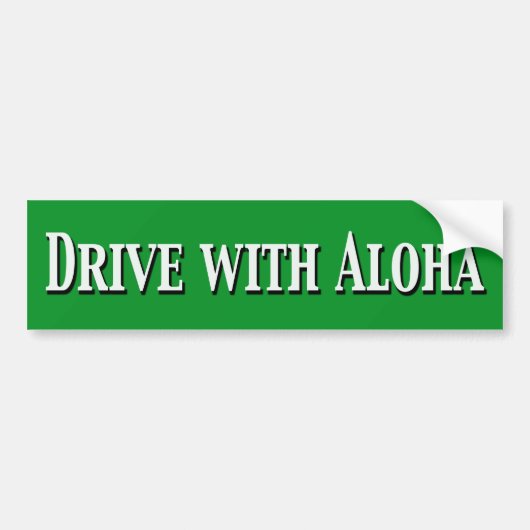 Rijden met Aloha Bumpersticker (Voorkant)