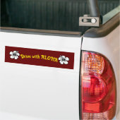 Rijden met ALOHA Bumpersticker (Op Truck)