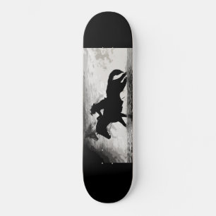 Rijden met de kuikens - paarden skateboard