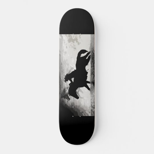 Rijden met de kuikens - paarden skateboard (Voorkant)