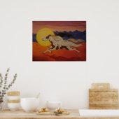 Rijden met de zon poster (Keuken)