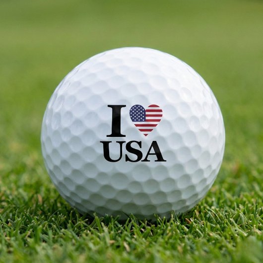 Rijden met trots: "I ❤️ USA" Golfballen