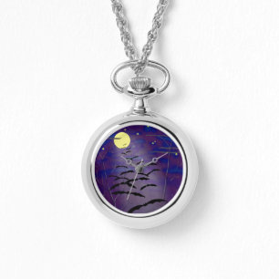 Rijden met volgele maan en vleermuizen horloge