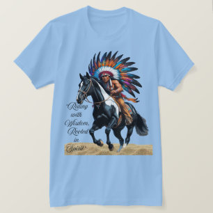 Rijden met wijsheid, geworteld in geest” t-shirt