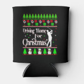 Rijden naar huis voor kerst, Ugly Xmas Sweater Gol Blikjeskoeler (Voorkant)