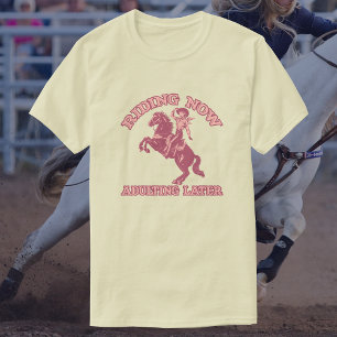 Rijden nu volwassen later Grappig paard T-shirt