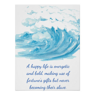 Rijden op de golven van fortuin perfect poster