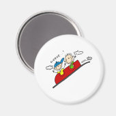 Rijden op de Rollercoaster Magnet Magneet (Voorkant / Achterkant)