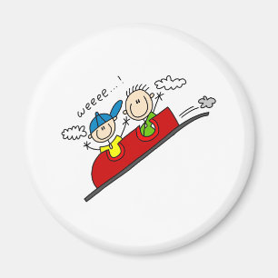 Rijden op de Rollercoaster Magnet Magneet