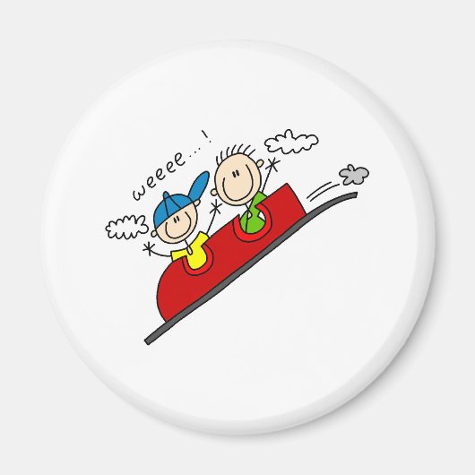 Rijden op de Rollercoaster Magnet Magneet (Voorkant)