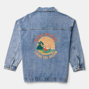 Rijden op de Wake Living The Dream WakeSurfing Denim Jacket