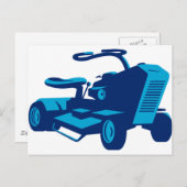  rijden op grasmaairetro briefkaart (Voorkant / Achterkant)