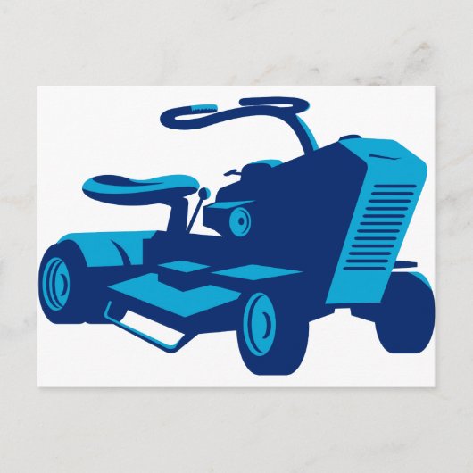  rijden op grasmaairetro briefkaart (Voorkant)