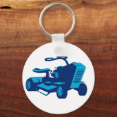  rijden op grasmaairetro sleutelhanger (Voorkant)
