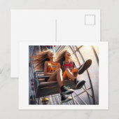 Rijden op het reuzenrad briefkaart (Voorkant / Achterkant)