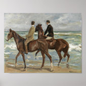 Rijden op het strand, olie poster (Voorkant)