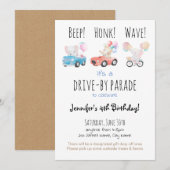 Rijden op verjaardagsparade kaart (Voorkant / Achterkant)