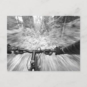 Rijden over een glad stuk singletrack 2 briefkaart